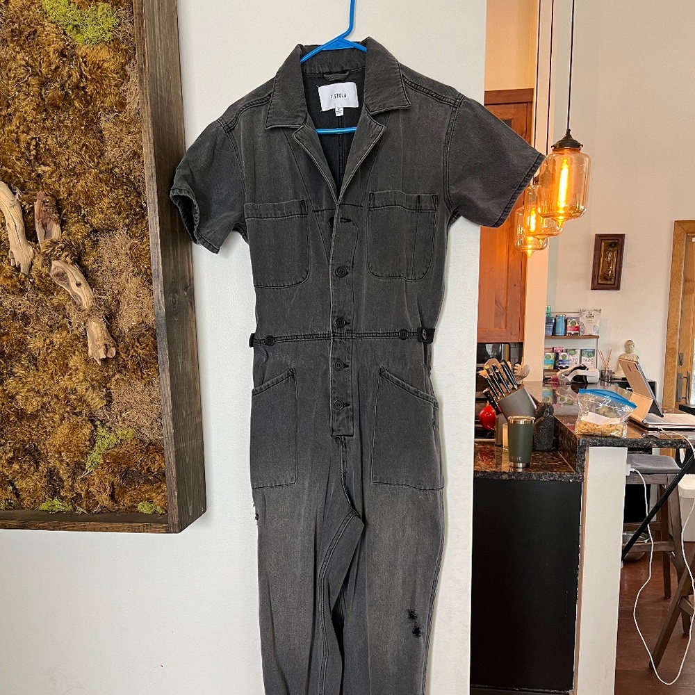 Pistola Jumpsuit, size Medium, Charcoal Gray